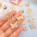 Yellow Butterfly and Elephant Metal Charms with 8 Listed Options view 4