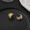 Gold Woven Hoops