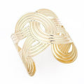Wide Openwork Filigree Cuff Bracelets in Eleven Gold and Silver Designs view 3