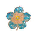 Red Gold Tone Flower Crystal Enamel Two Designs Metal Brooch Pin view 6