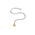 Gold Horse and Brown Round Stone Pendant Cord Necklaces view 5