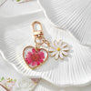Magenta Daisy Heart
