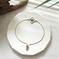 Geometric Pressed Flower Slider Bracelets with Gold Tone Chain view 8
