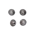 Ridged Disc Large-Hole Spacer Bead in 1 Finish for Jewelry Making view 3