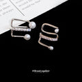 Minimal Crystal Ear Cuffs in Polished Statement Design view 4