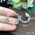 Silver Tone Clear Stone Laurel Wreath Stud Earrings view 4