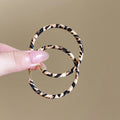 Leopard Wrapped Hoop Earrings In Two Shapes And Sizes view 4