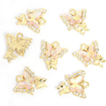 Iridescent Butterfly Charms in Gold and Silver Tones view 8