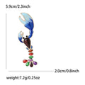 Enamel Lobster Brooch with Polished Metal and Decorative Accents view 7