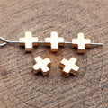 Cross Shaped Jewelry Spacer Beads in Four Metal Finishes view 4