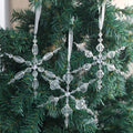Clear Acrylic Crystal Snowflake Christmas Hanging Ornament view 1
