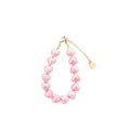 Glossy Heart Bead Bracelet With Gold Tone Extension Chain view 5