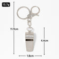 Metal Whistle Keychain Gold Or Silver Referee Charm Clip view 3