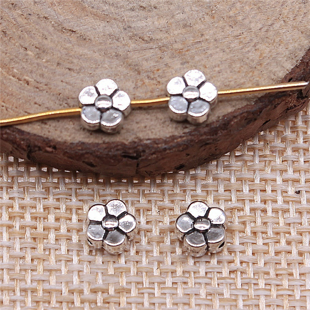 6x6x3mm 0.4g Zinc Alloy Flower Loose Metal Beads for DIY Bracelet Necklace Jewelry Making
