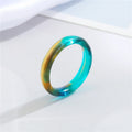 Chunky Marbled Resin Band Rings in Six Swirl and Tortoiseshell Patterns view 3