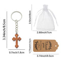 Wooden Cross Keychain With Metal Ring And Two Packaging Options view 4