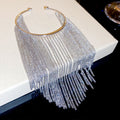 Chain Fringe Open Arm Cuff Bracelets Gold Silver Gunmetal view 2
