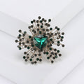 Radiating Crystal Brooch In Six Jewel Color Designs view 9