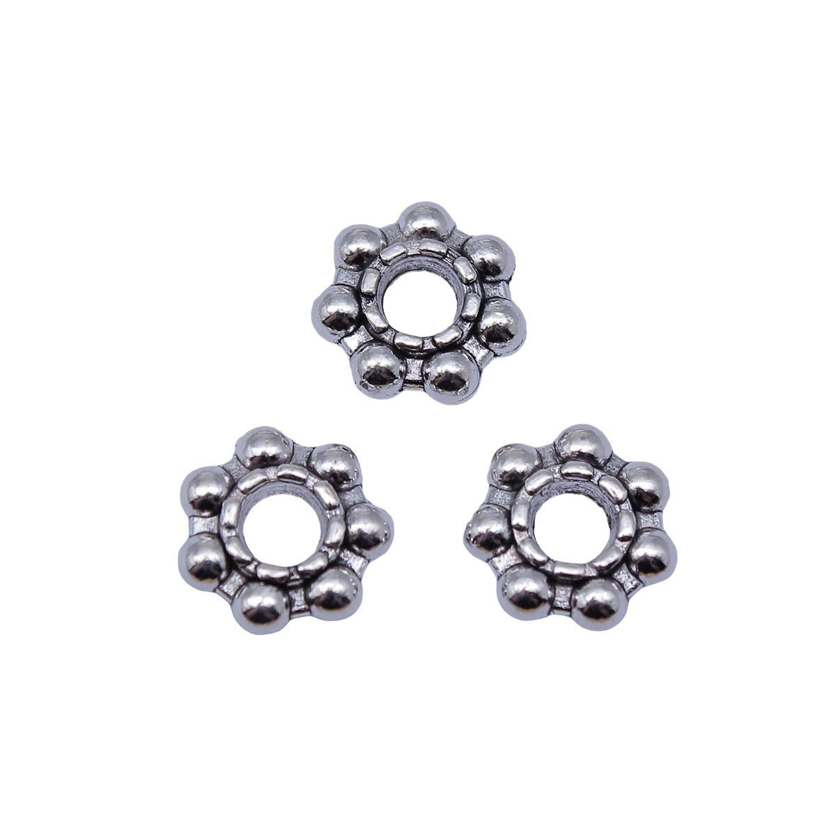 12x12x3.3mm 1.3g Antique Silver Zinc Alloy Large Hole Spacer Beads for DIY Bracelet Necklace Jewelry Making