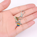 Rainbow Angel Pearl Ball Keychain Lobster Clasp Charm view 3