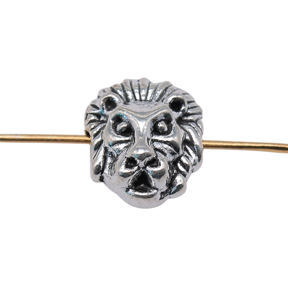12x11x6mm 2.4g Antique Silver Zinc Alloy Lion Loose Metal Beads for Bracelet Jewelry Making
