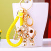 Yellow-Braided-Loop Champagne-Crystal-El