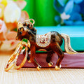 Double Sided Fortune Horse Keychains with Plain and Braided Loop Options view 11