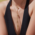 Crystal Octopus Starfish and Seahorse Lariat Necklaces view 4