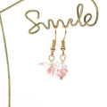 Gold Tone Irregular Stone Chip Hook Earrings in Five Colors view 8