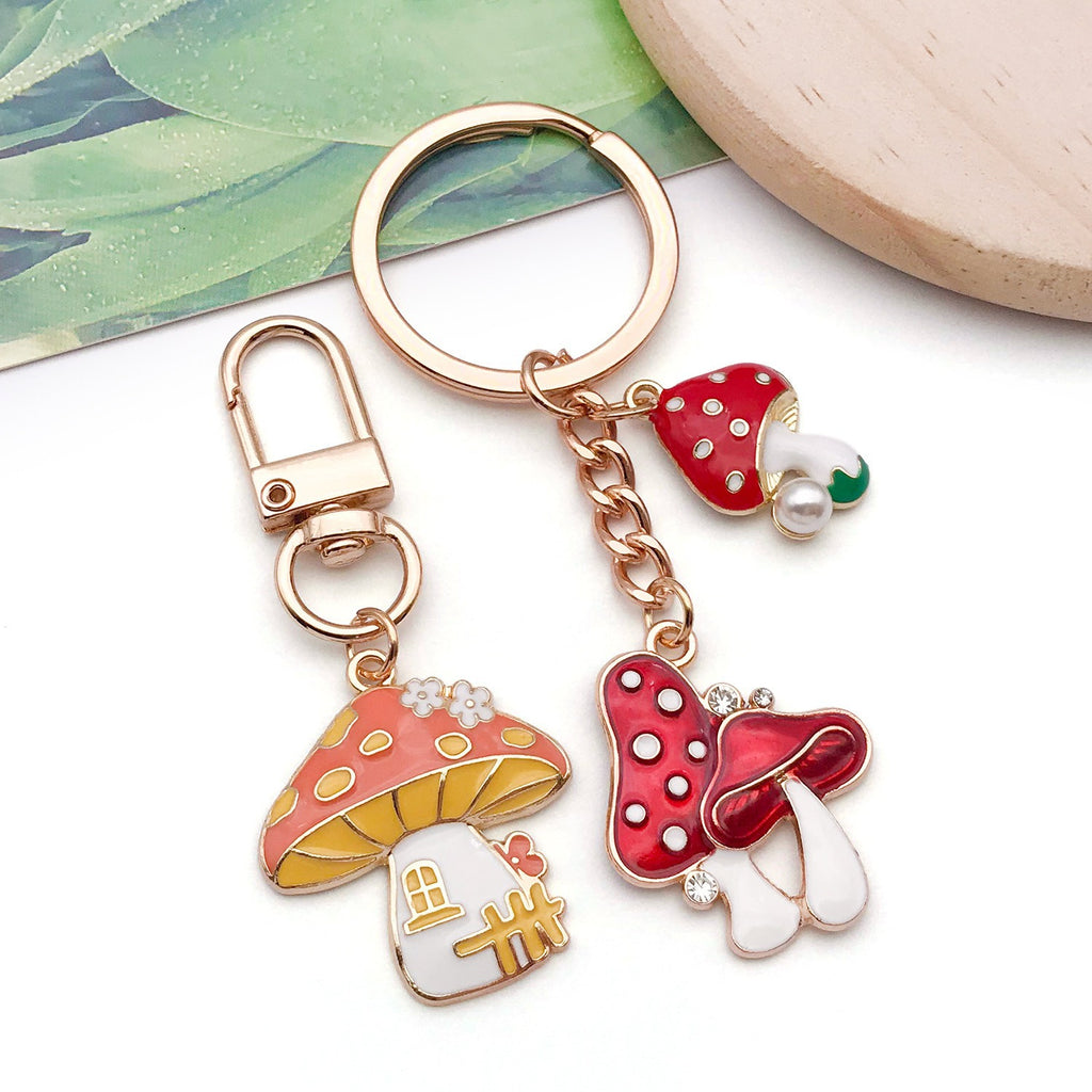 Enamel Zinc Alloy Mushroom House Thanksgiving Charm Pendant for DIY Necklace Bracelet