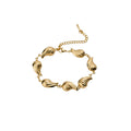 Gold Tone Charm Link Bracelets Hearts Shells Butterflies view 5