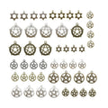 Yellow Tarot Star Metal Charms for Jewelry and Craft Projects view 5