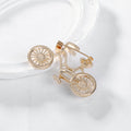 Gold Tone Silver Tone Bicycle Crystal Metal Brooch Pin view 4