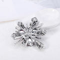 Purple Pink Silver Tone Pink Crystal Burst Metal Brooch Pin view 4