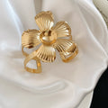Metal Flower Open Cuff Bangles Gold Silver Style Mix view 11
