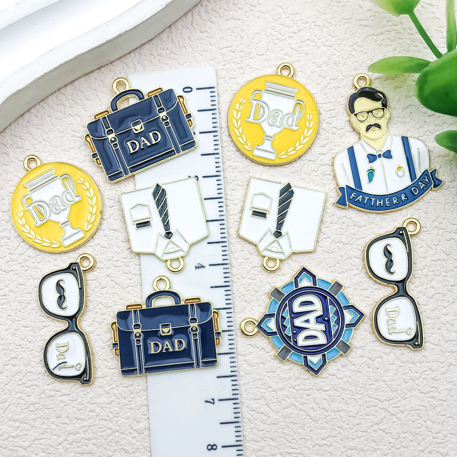 Enamel Zinc Alloy Enamel Charm Pendants Style 8062