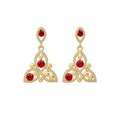 Gold Crystal Teardrop Bib Necklaces And Drop Earrings view 5