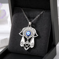 Gold and Silver Tone Hamsa Evil Eye Pendant Necklaces view 4