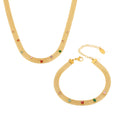 Mesh Chain Necklace Bracelet Multicolor Zircon Steel view 5