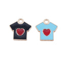 Enamel Heart T-Shirt Charms in Two Colors for Jewelry and Craft Making view 5