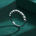 Silver Tone Twisted Clear Pavé Band Ring Sizes 6-10 view 3