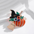 Red Gold Tone Pumpkin Metal Brooch Pin for Jackets and Lapels view 5