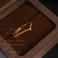 Gold Tone Crown Adjustable Open Rings In Slim And Wide Styles view 3