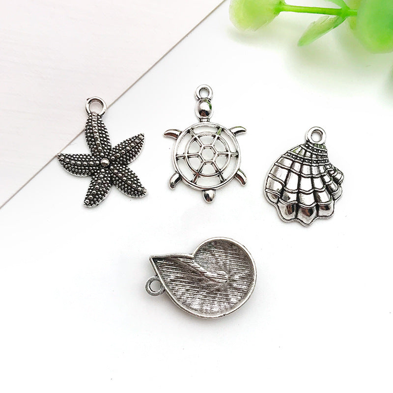 Antique Silver Zinc Alloy Shell Conch Ocean Charm Pendant for DIY Bracelet Necklace Earrings