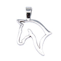 Open Horse Head Pendant in Detailed Metal Finishes for Jewelry Making view 3