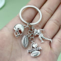 Soccer, Basketball and Football Charm Keychains in 30 Pictured Variations view 1
