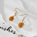 Enamel Fruit Charm Drop Earrings Gold Hooks 13 Styles view 4