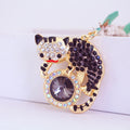 Rhinestone Cat Keychain With Round Faceted Gem, 5 Color Options view 9