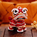 Chinese Lion Dance and Mixed Fortune Character Keychains view 1
