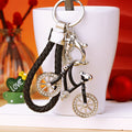 Jeweled Bicycle Keychains in Four Colors with Braided and Plain Loops view 6